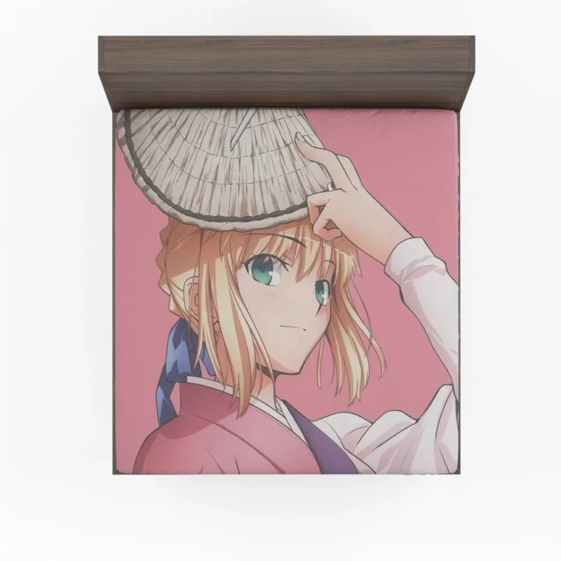 Saber Lily Windswept Beauty of Fate Series Anime Fitted Sheet