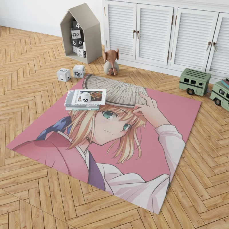 Saber Lily Windswept Beauty of Fate Series Anime Rug 1