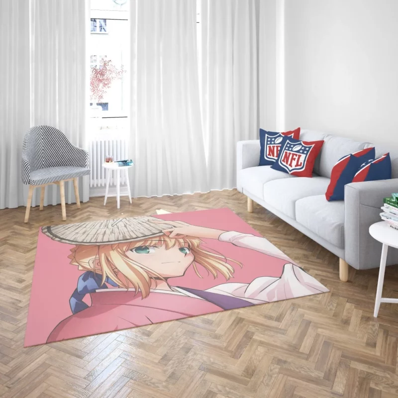 Saber Lily Windswept Beauty of Fate Series Anime Rug 2