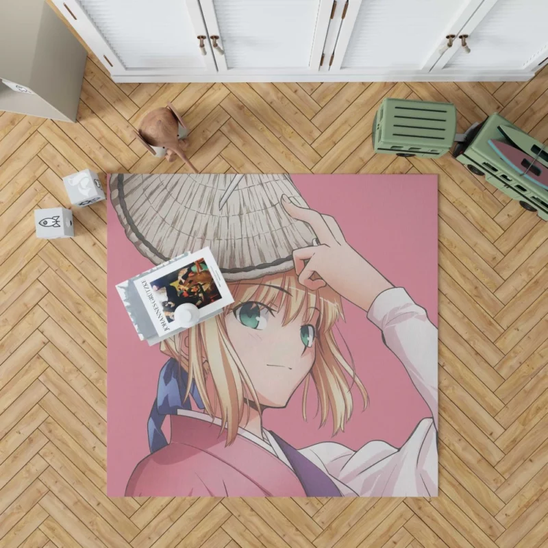 Saber Lily Windswept Beauty of Fate Series Anime Rug