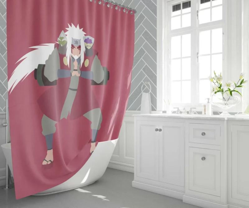 Sage Trio Jiraiya Fukasaku and Shima Anime Shower Curtain 1