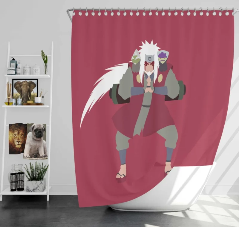 Sage Trio Jiraiya Fukasaku and Shima Anime Shower Curtain