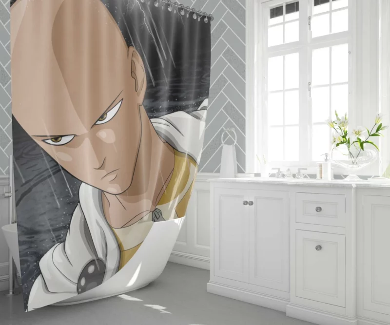 Saitama Epic Quest Continues Anime Shower Curtain 1