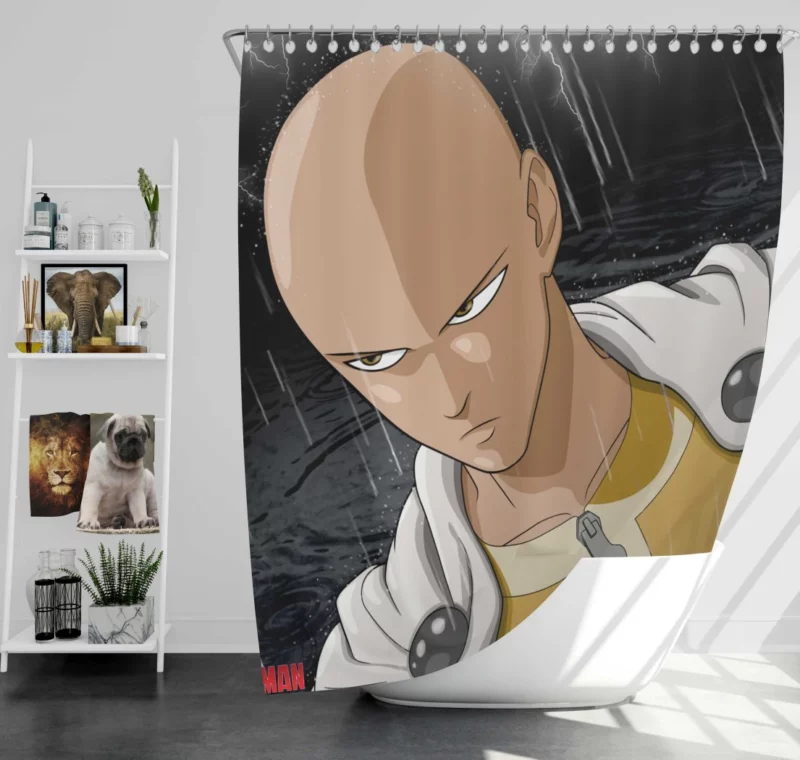 Saitama Epic Quest Continues Anime Shower Curtain