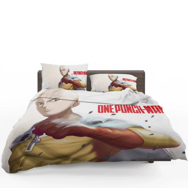 Saitama Heroic Adventures Await Anime Bedding Set