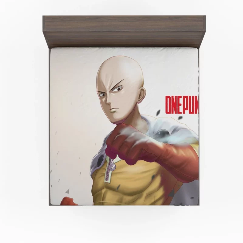 Saitama Heroic Adventures Await Anime Fitted Sheet