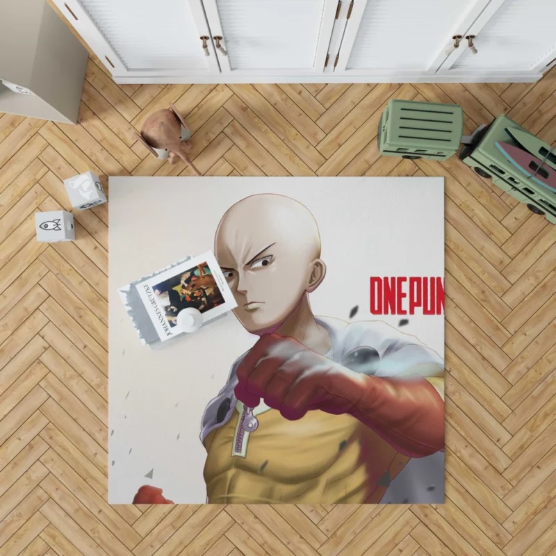 Saitama Heroic Adventures Await Anime Rug