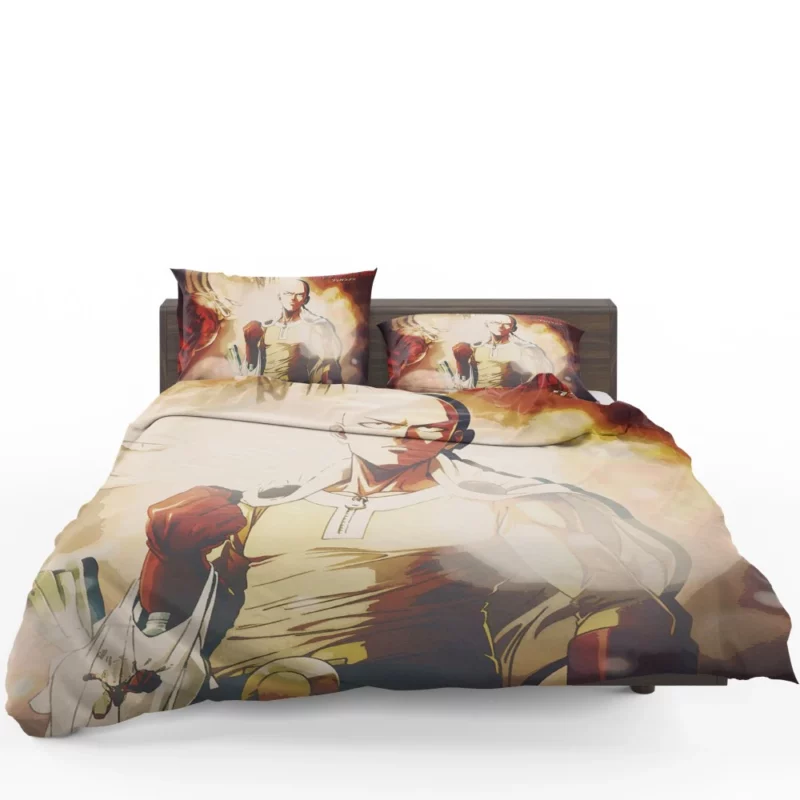 Saitama One Punch Hero Anime Bedding Set