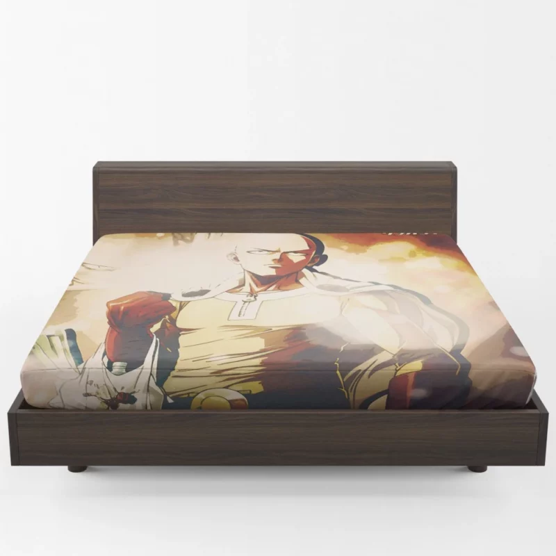 Saitama One Punch Hero Anime Fitted Sheet 1