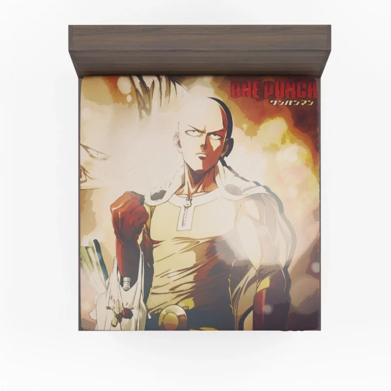 Saitama One Punch Hero Anime Fitted Sheet