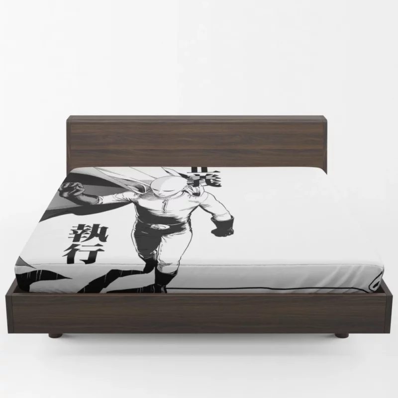 Saitama Power Unleashed Anime Fitted Sheet 1