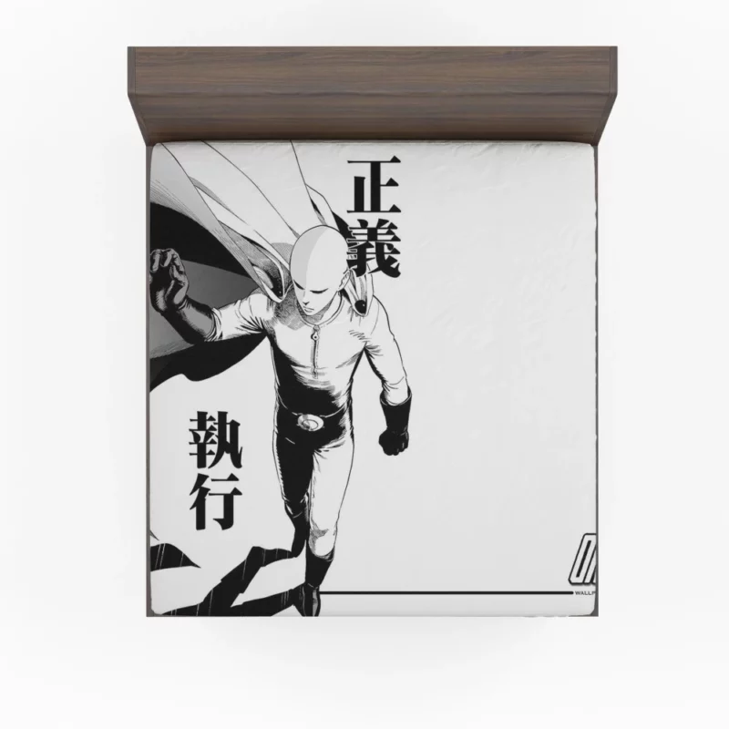 Saitama Power Unleashed Anime Fitted Sheet