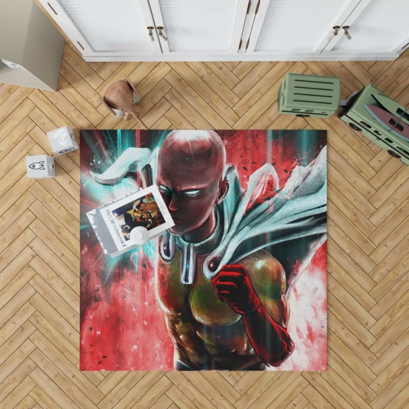 Saitama Punching Perfection Anime Rug