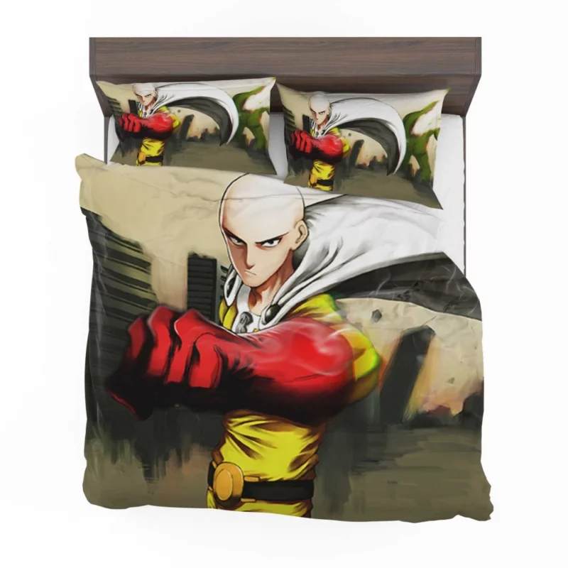 Saitama Unstoppable Hero Path Anime Bedding Set 1