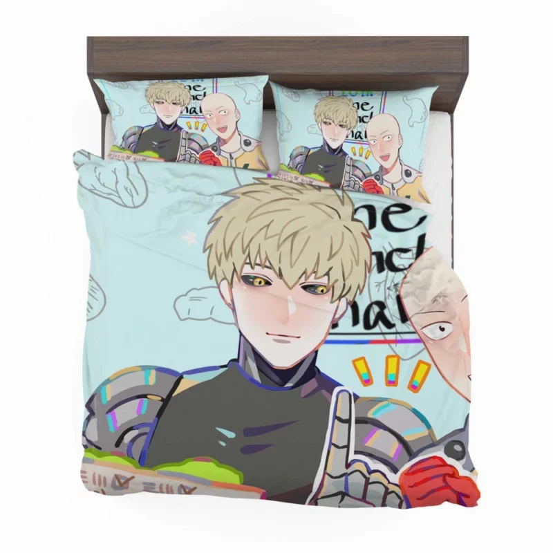 Saitama and Genos One-Punch Heroes Anime Bedding Set 1