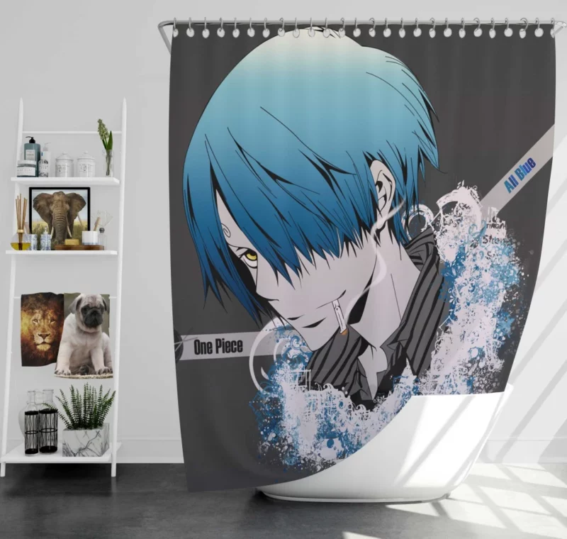 Sanji All Blue Dreamer Anime Shower Curtain