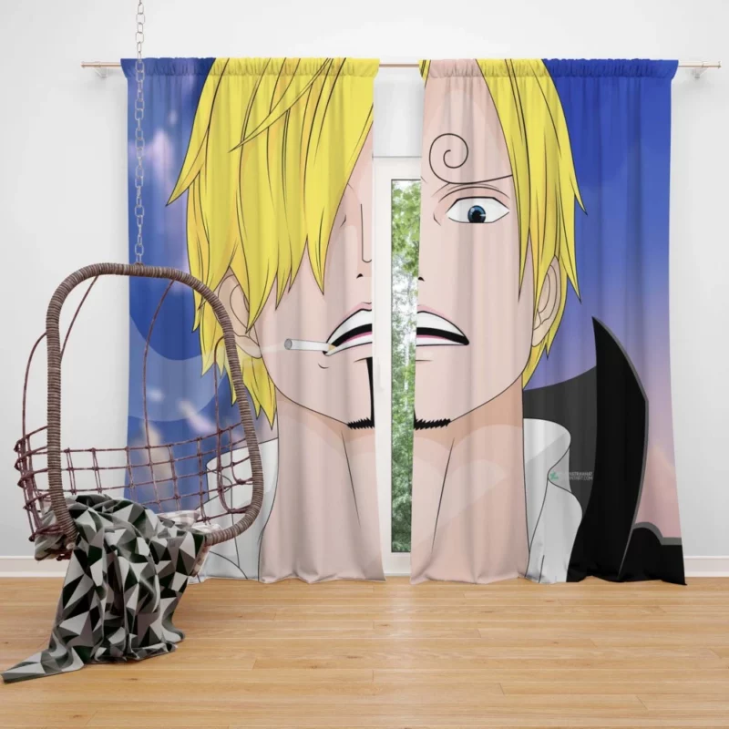 Sanji Culinary Adventures Anime Curtain