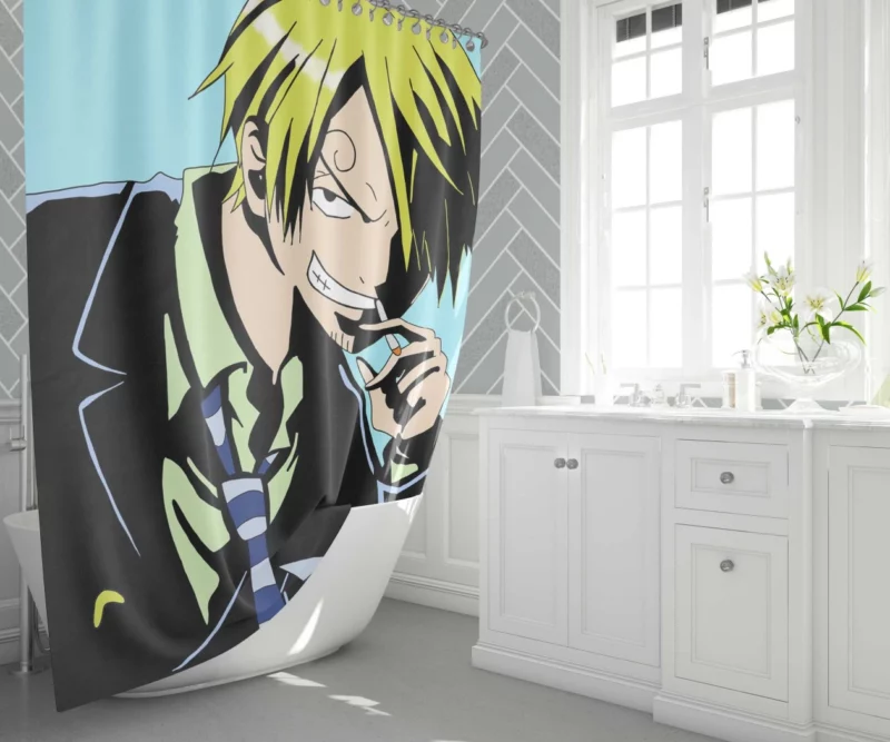 Sanji Culinary Creations Anime Shower Curtain 1