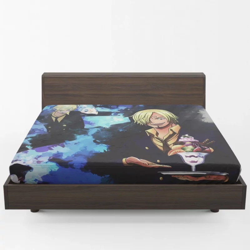 Sanji Culinary Delights Await Anime Fitted Sheet 1