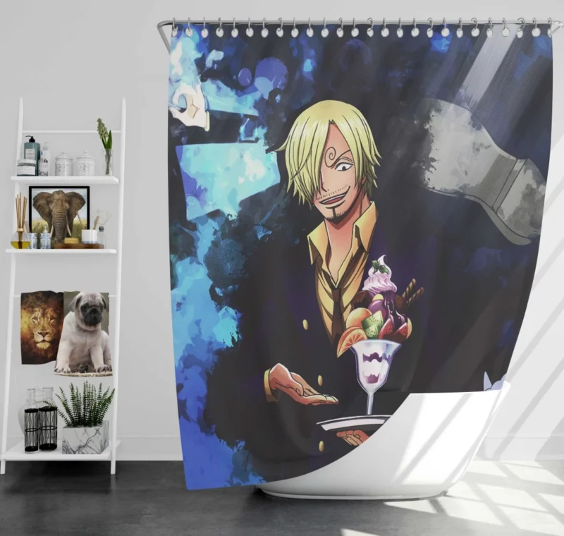 Sanji Culinary Delights Await Anime Shower Curtain