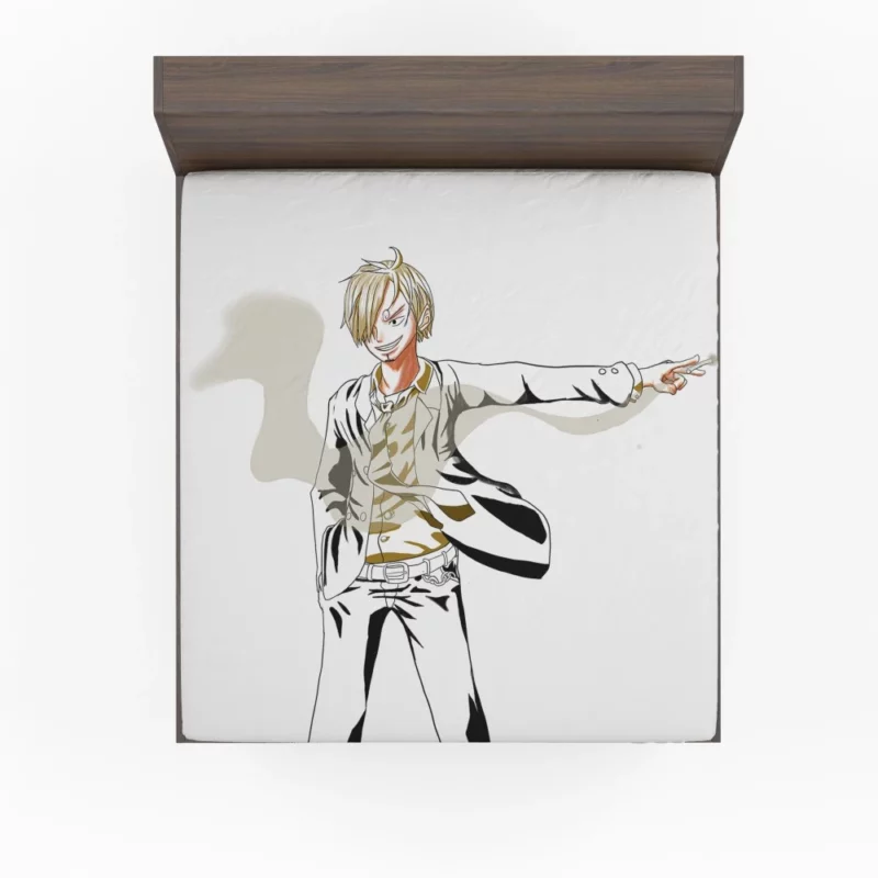 Sanji Flavorful Quest Awaits Anime Fitted Sheet