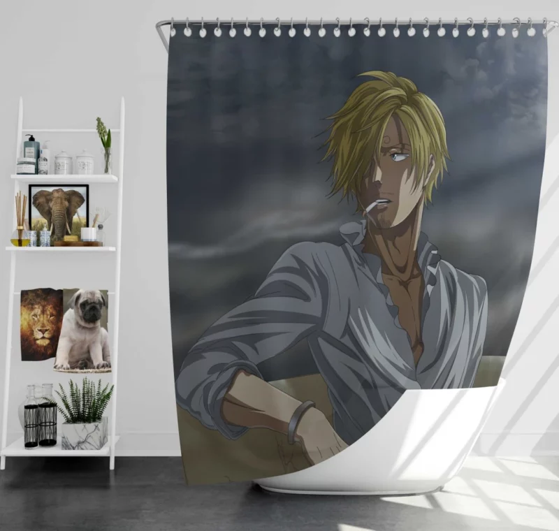 Sanji Master of Cuisine Anime Shower Curtain