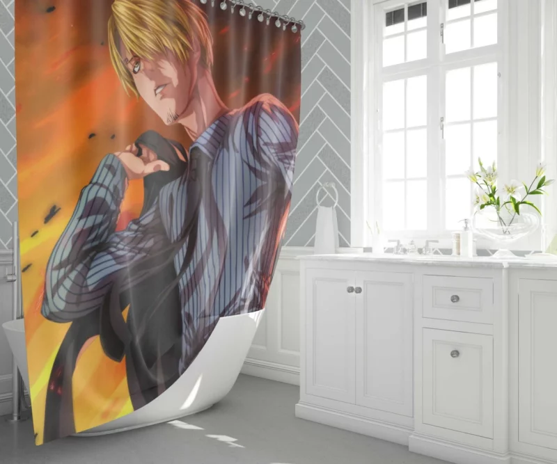 Sanji Pirate Chef Odyssey Anime Shower Curtain 1