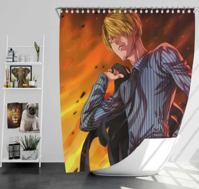 Sanji Pirate Chef Odyssey Anime Shower Curtain