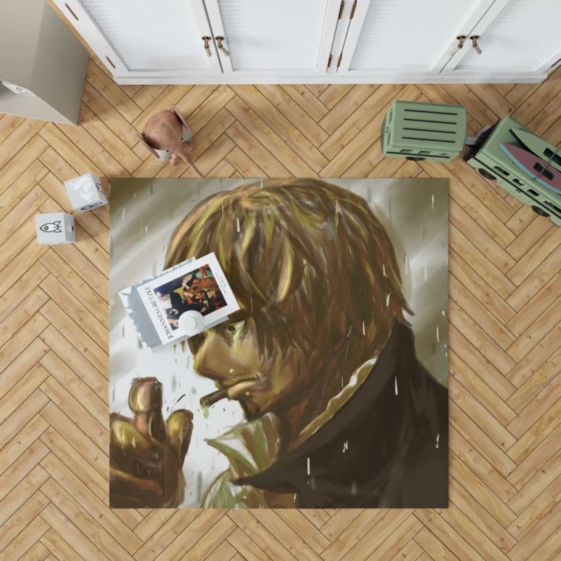 Sanji Pirate Cooking Passion Anime Rug