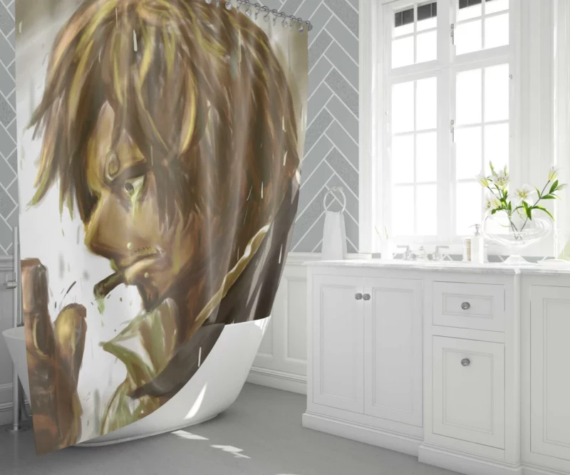 Sanji Pirate Cooking Passion Anime Shower Curtain 1