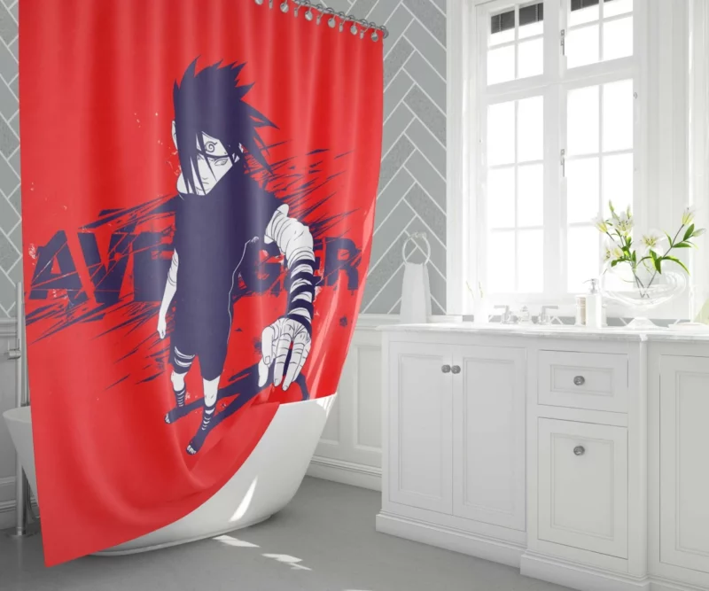 Sasuke Path Shinobi Tale Anime Shower Curtain 1