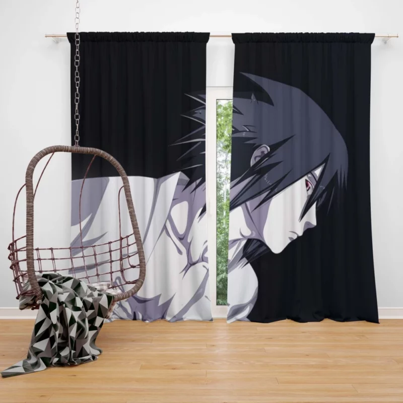 Sasuke Pursuit Shinobi Path Anime Curtain