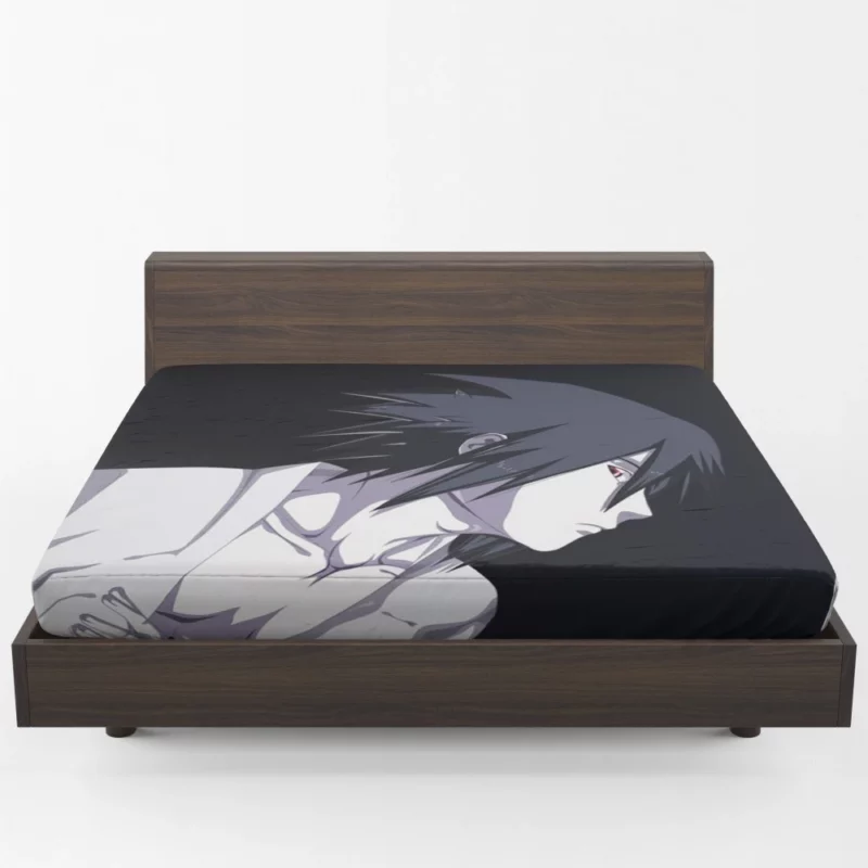 Sasuke Pursuit Shinobi Path Anime Fitted Sheet 1