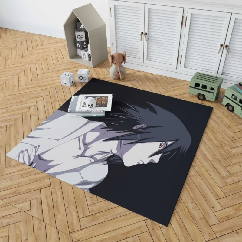 Sasuke Pursuit Shinobi Path Anime Rug 1