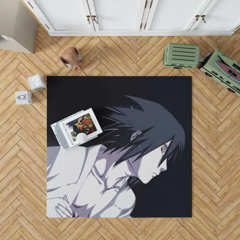 Sasuke Pursuit Shinobi Path Anime Rug