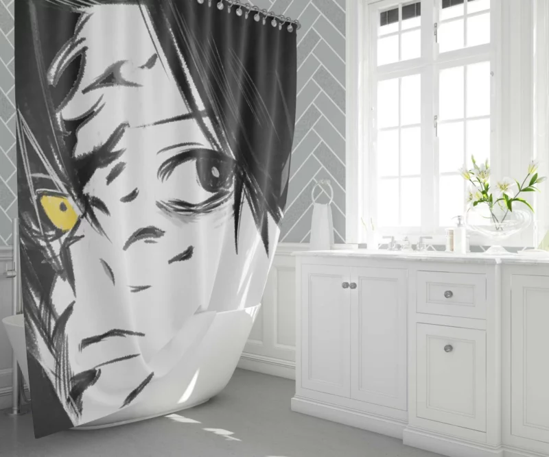 Sasuke Quest Shinobi Adventure Anime Shower Curtain 1