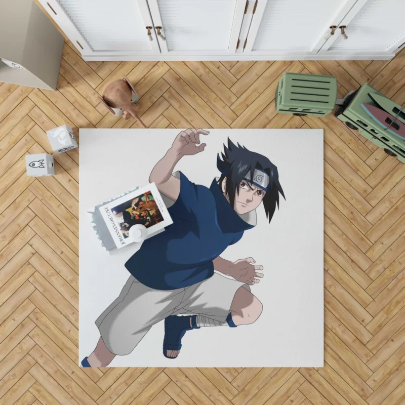 Sasuke Resolve Shinobi Chronicles Anime Rug