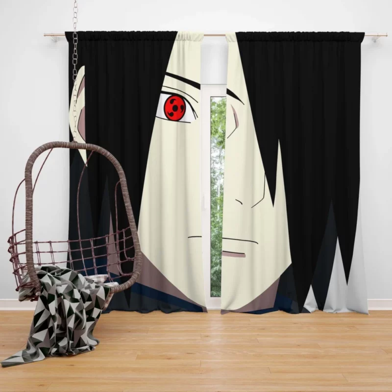 Sasuke Sharingan Unveiling Power Anime Curtain