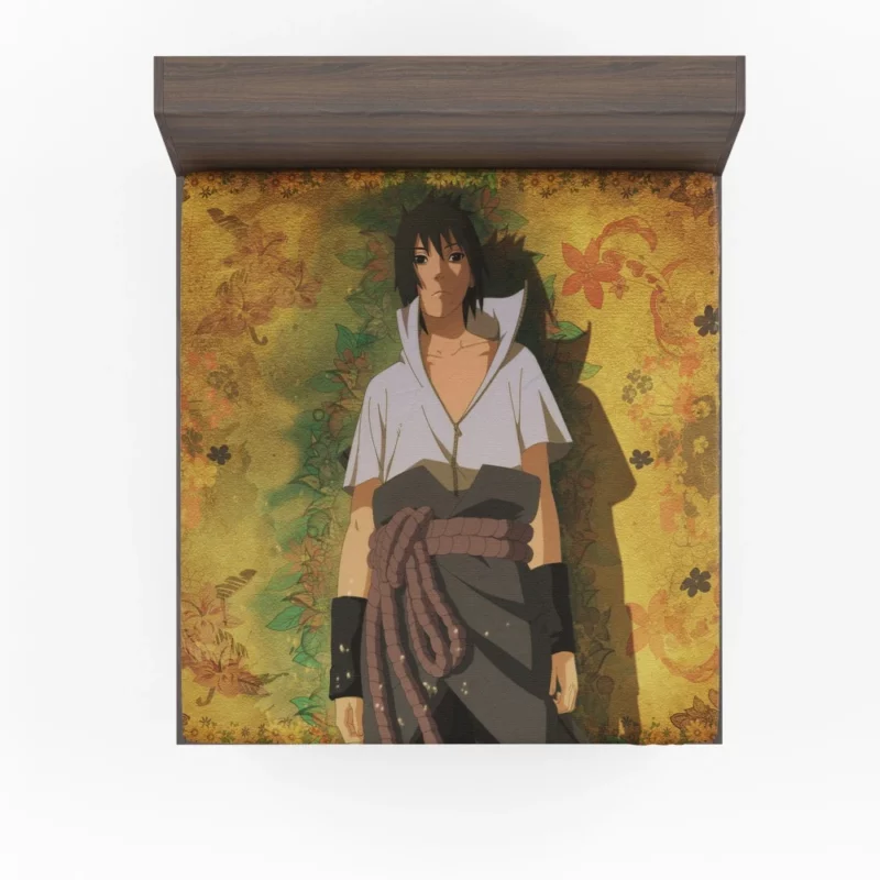 Sasuke Uchiha Heroic Journey Anime Fitted Sheet