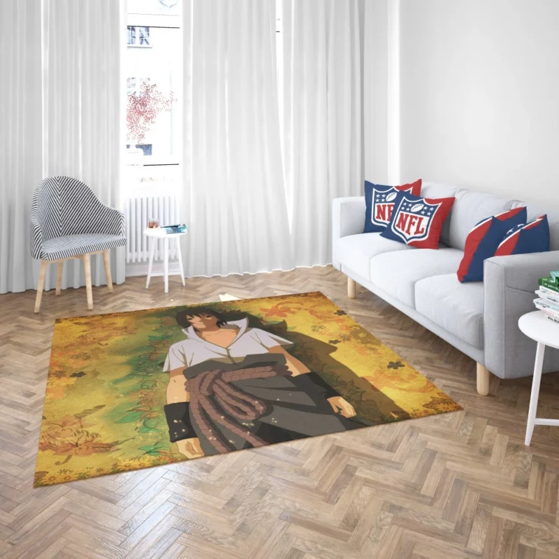 Sasuke Uchiha Heroic Journey Anime Rug 2