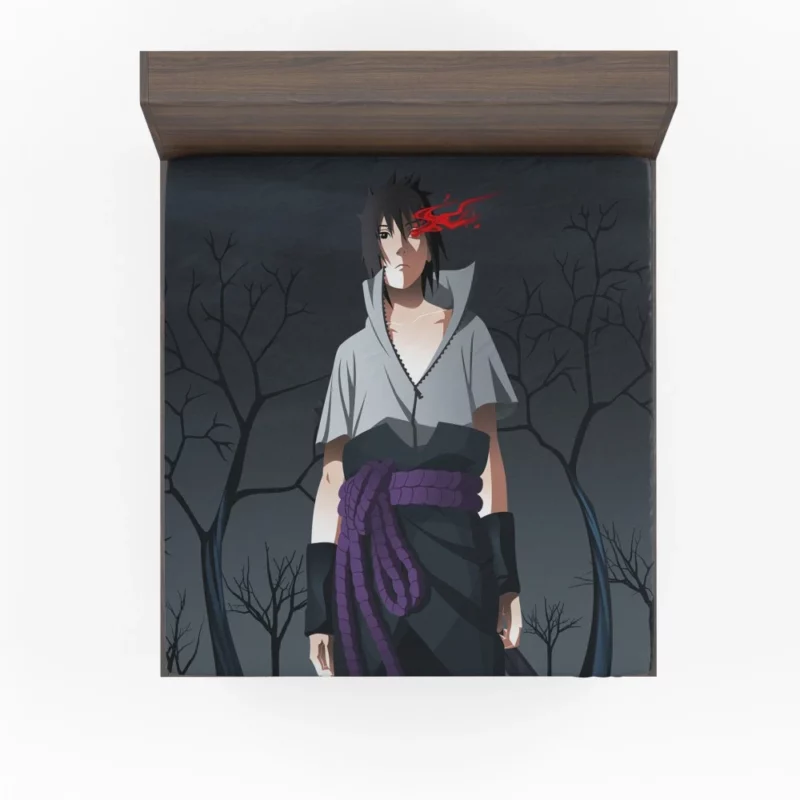 Sasuke Uchiha Journey Continues Anime Fitted Sheet