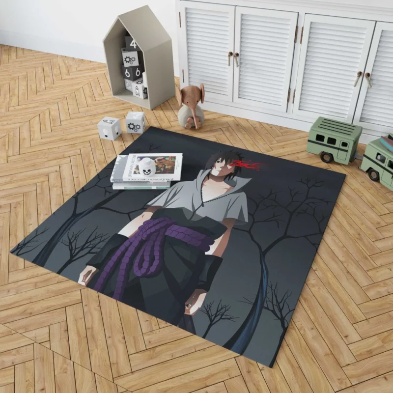 Sasuke Uchiha Journey Continues Anime Rug 1