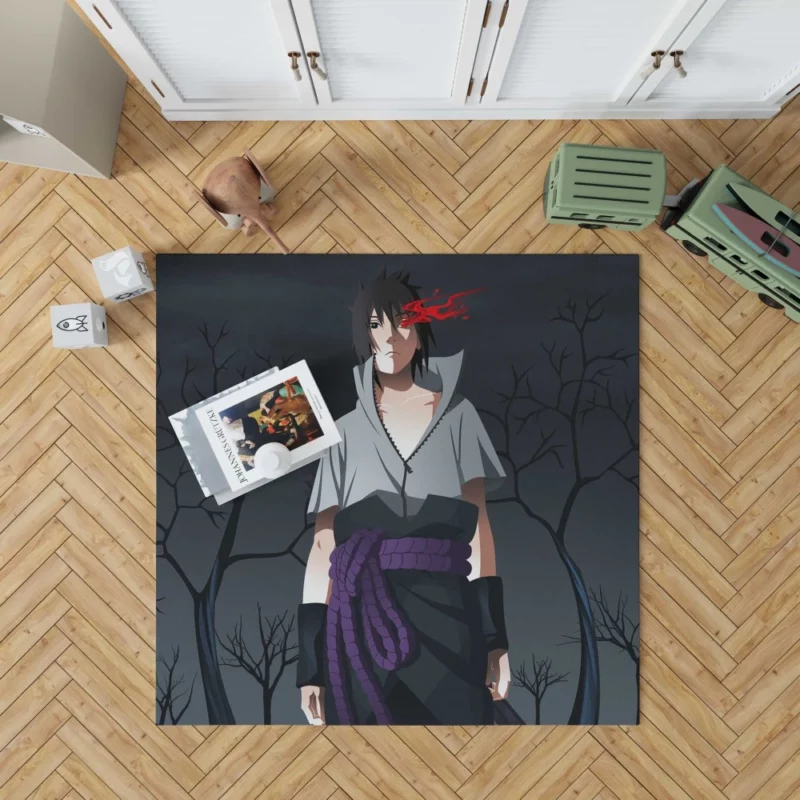 Sasuke Uchiha Journey Continues Anime Rug