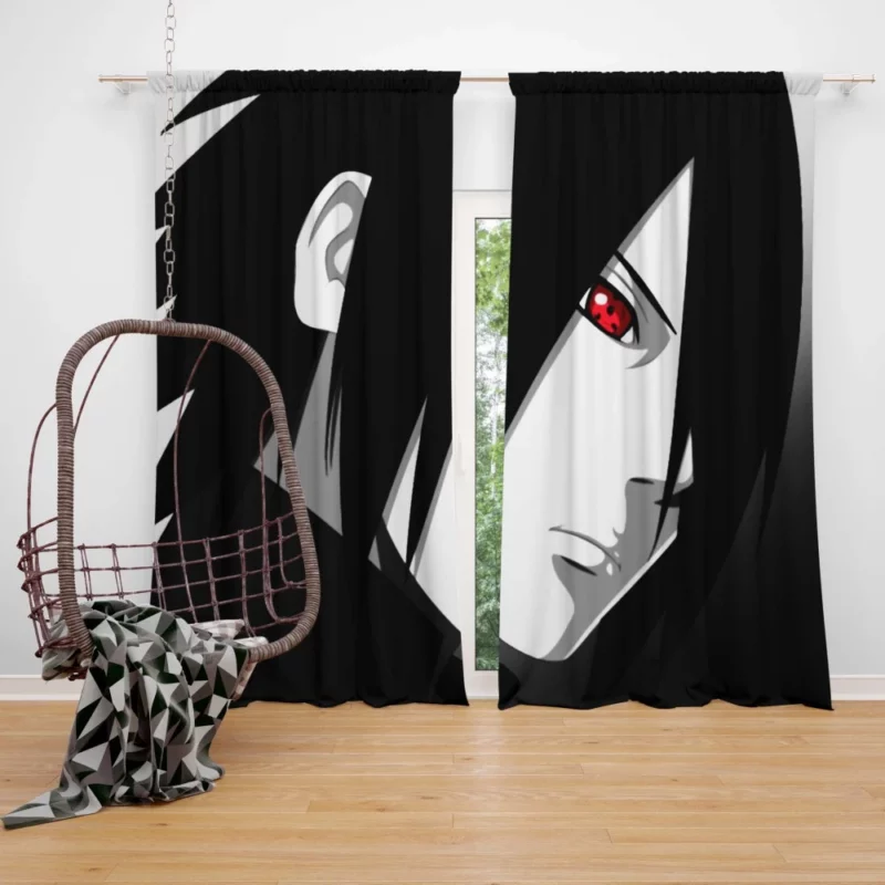 Sasuke Uchiha Ninja Anime Curtain