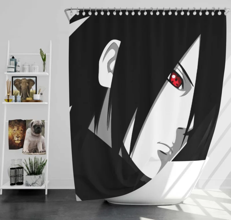 Sasuke Uchiha Ninja Anime Shower Curtain