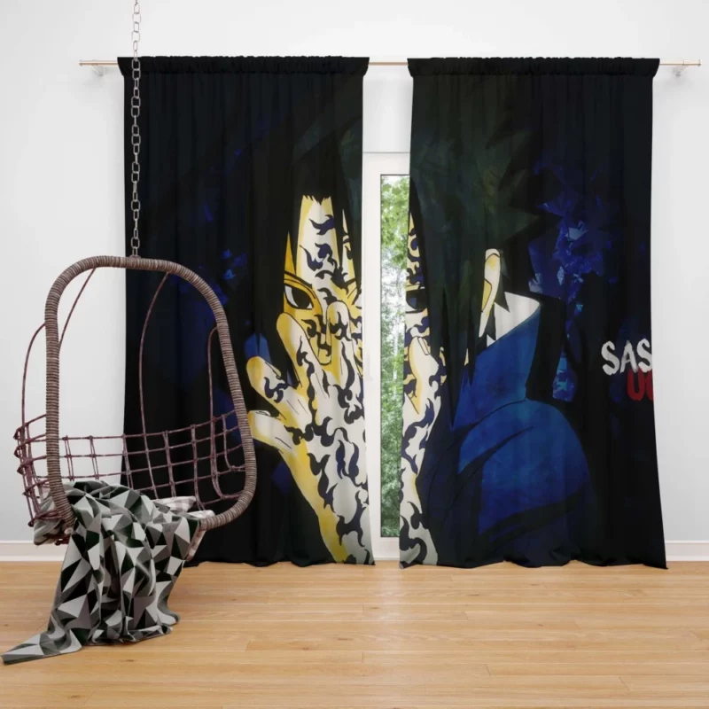 Sasuke Uchiha Ninja Chronicles Anime Curtain