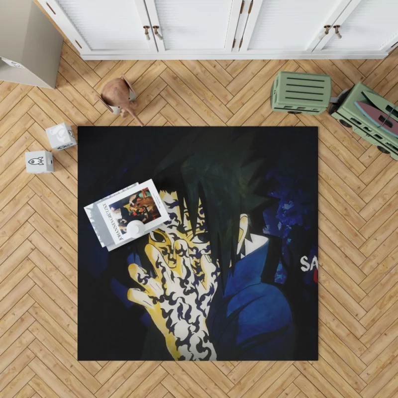 Sasuke Uchiha Ninja Chronicles Anime Rug