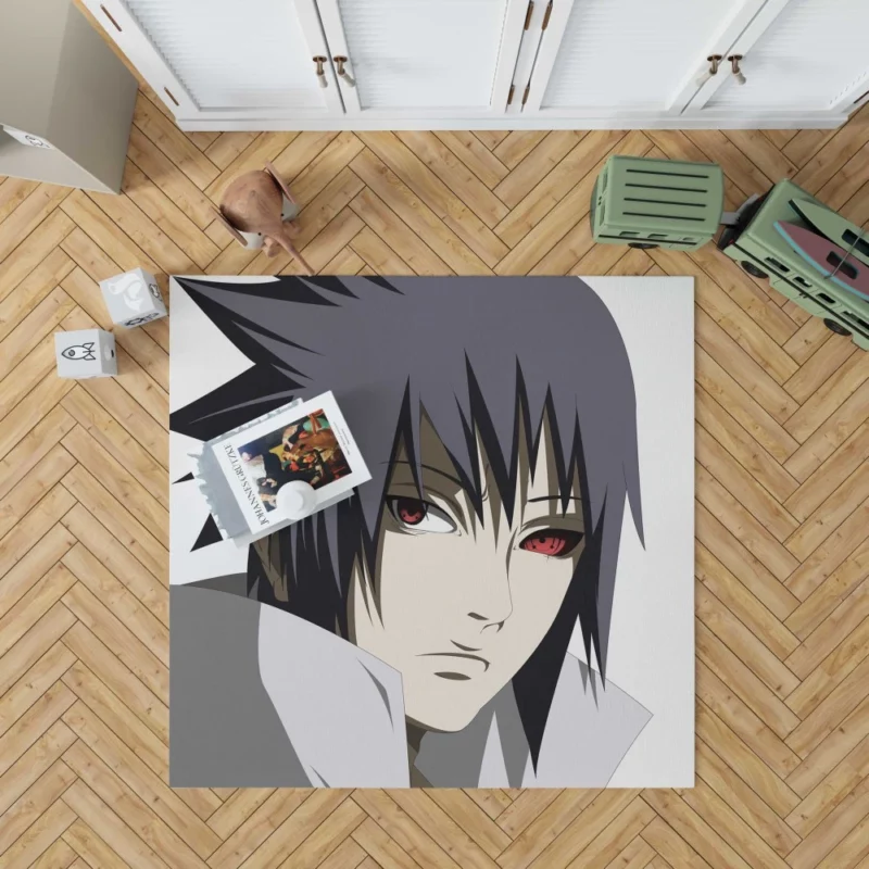 Sasuke Uchiha Redemption Path Anime Rug