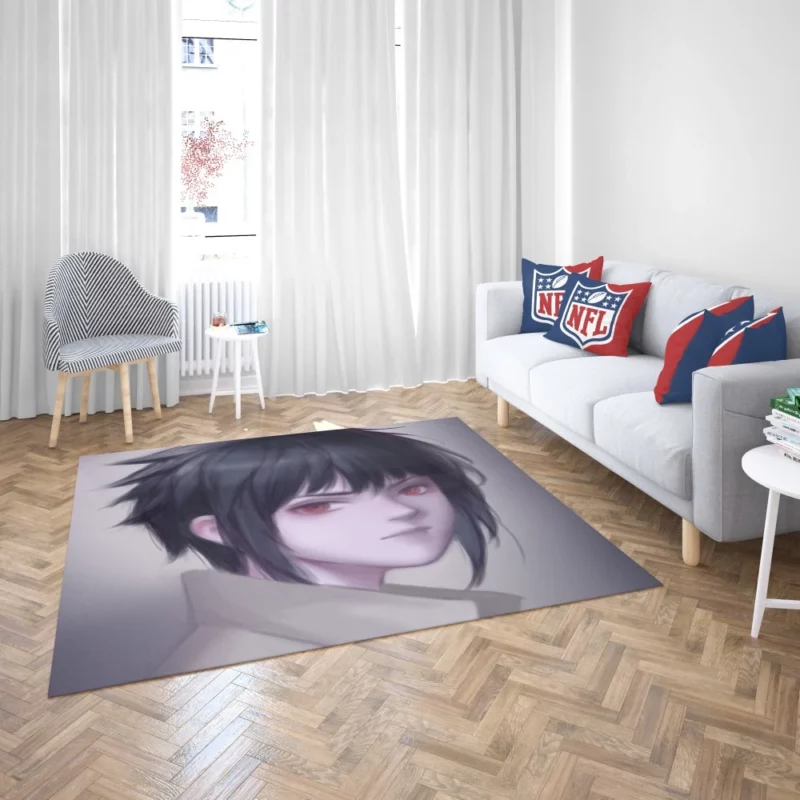 Sasuke Uchiha Shinobi Evolution Anime Rug 2