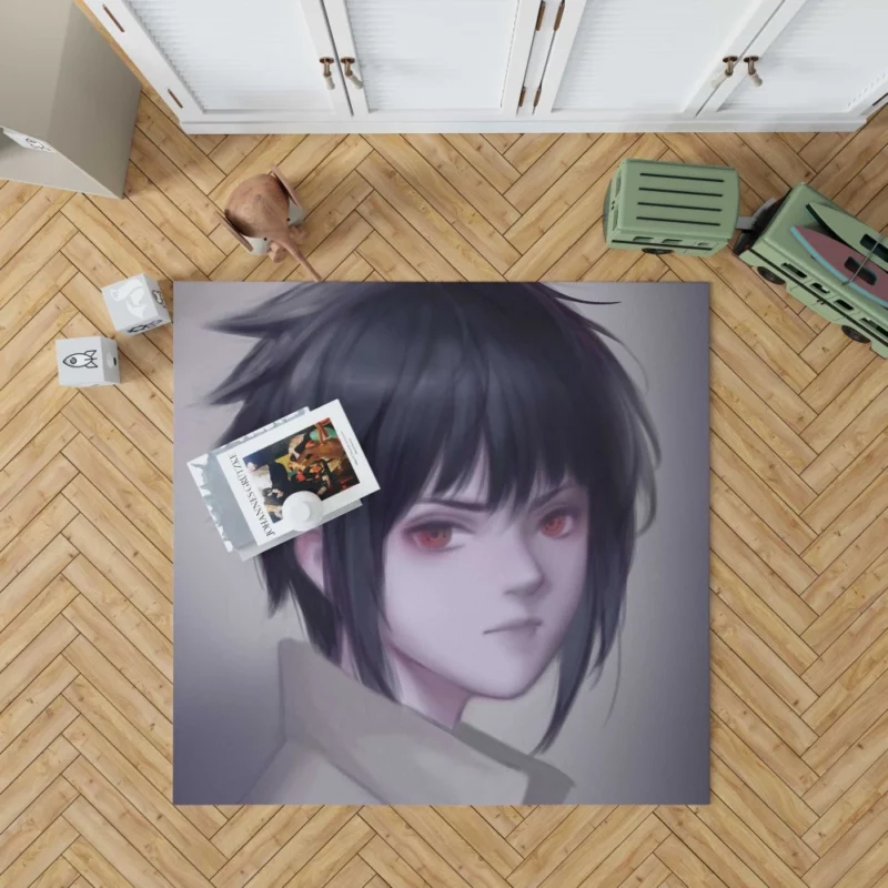 Sasuke Uchiha Shinobi Evolution Anime Rug